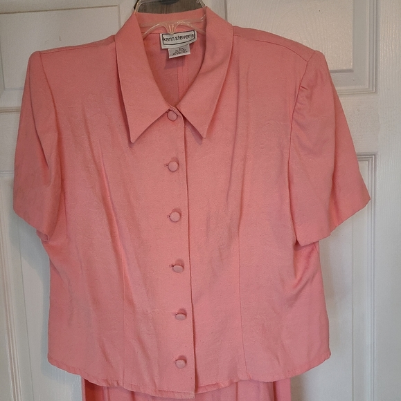 Karin Stevens Woman's Two Piece Suit, Size: 12 Color: Pink - Picture 5 of 13
